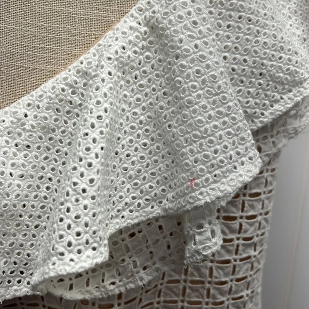 J.Crew One Shoulder Eyelet Top‎ Sz 4